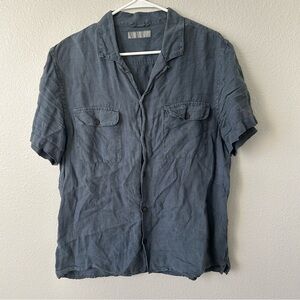 Lucky Brand Casual Gray Button Down Shirt
